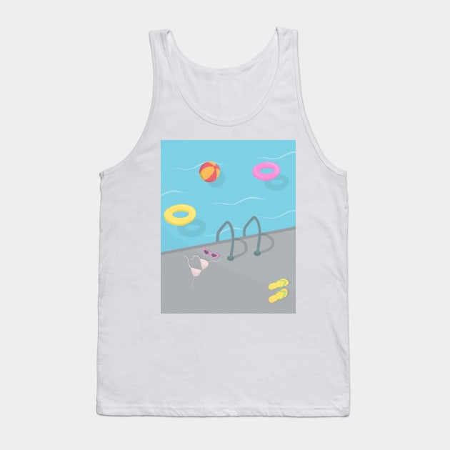 Swimming pool Tank Top by valentinahramov